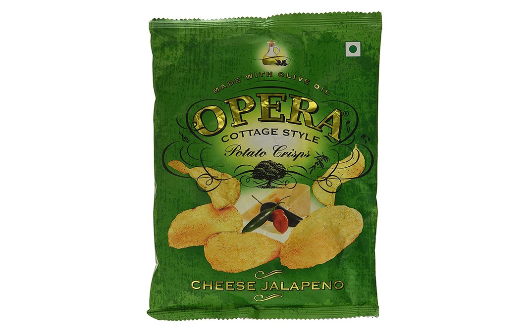Opera Cottage Style Potato Chips, Cheese Jalapeno   Pack  55 grams